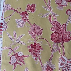 15.5 yds - NEW Cheery yellow and pink Ingrid Finnan Fabric